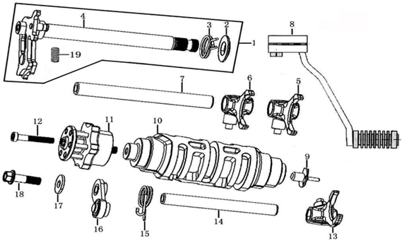 Двигатель zs177mm 250 cc